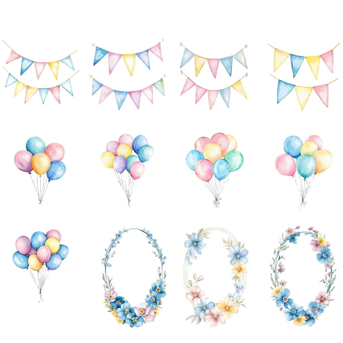 Silly Goose with Balloon Clipart