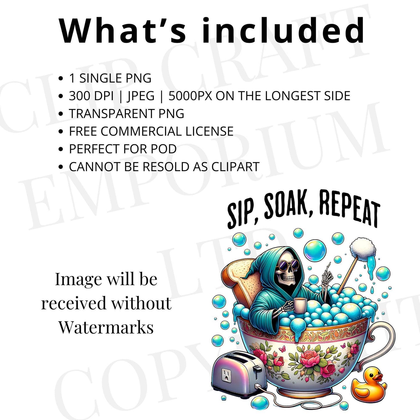 Sip Soak Repeat PNG