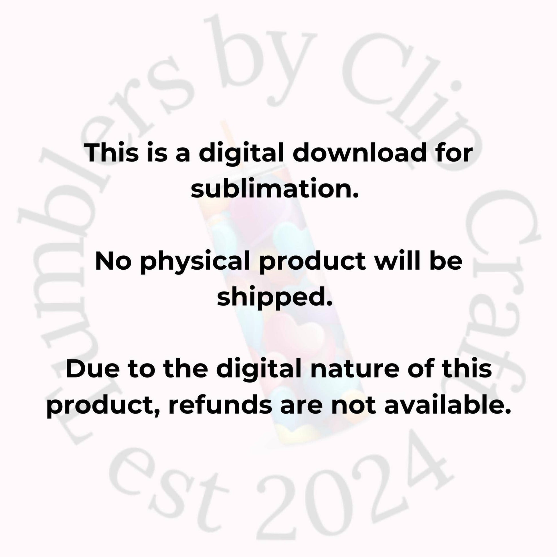 this is a digital download for sublimation no physical product will be shipped due