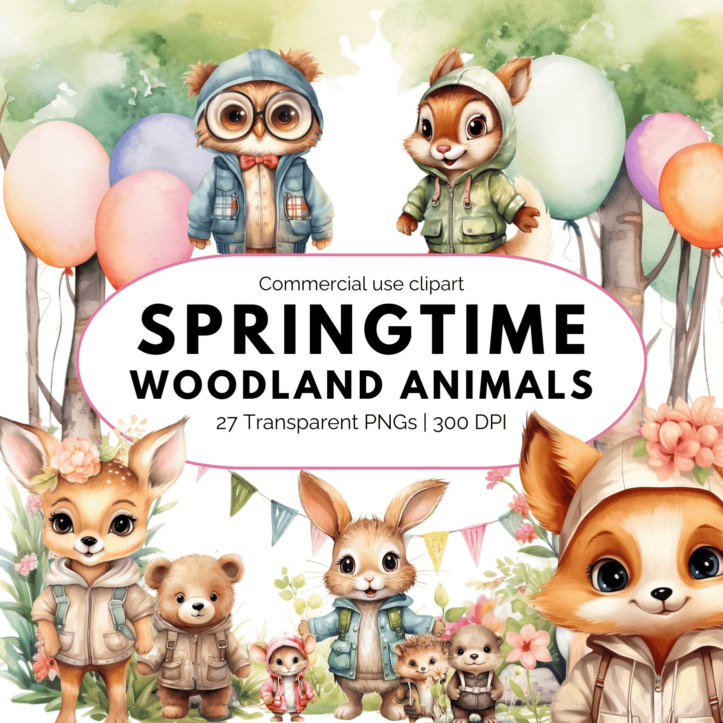 Spring Woodland Clipart