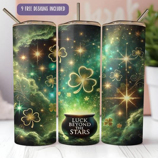 a set of three st patrick's day travel mugs