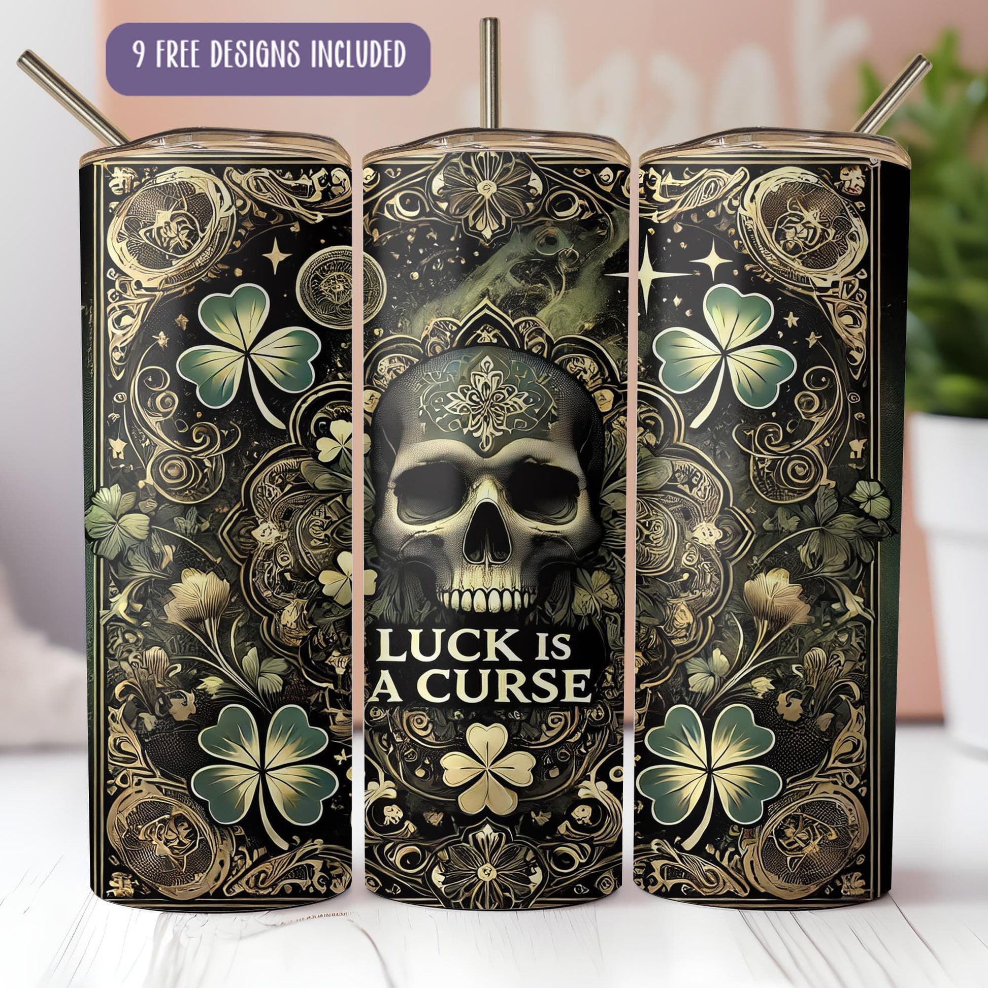 a cigarette case with a skull on it