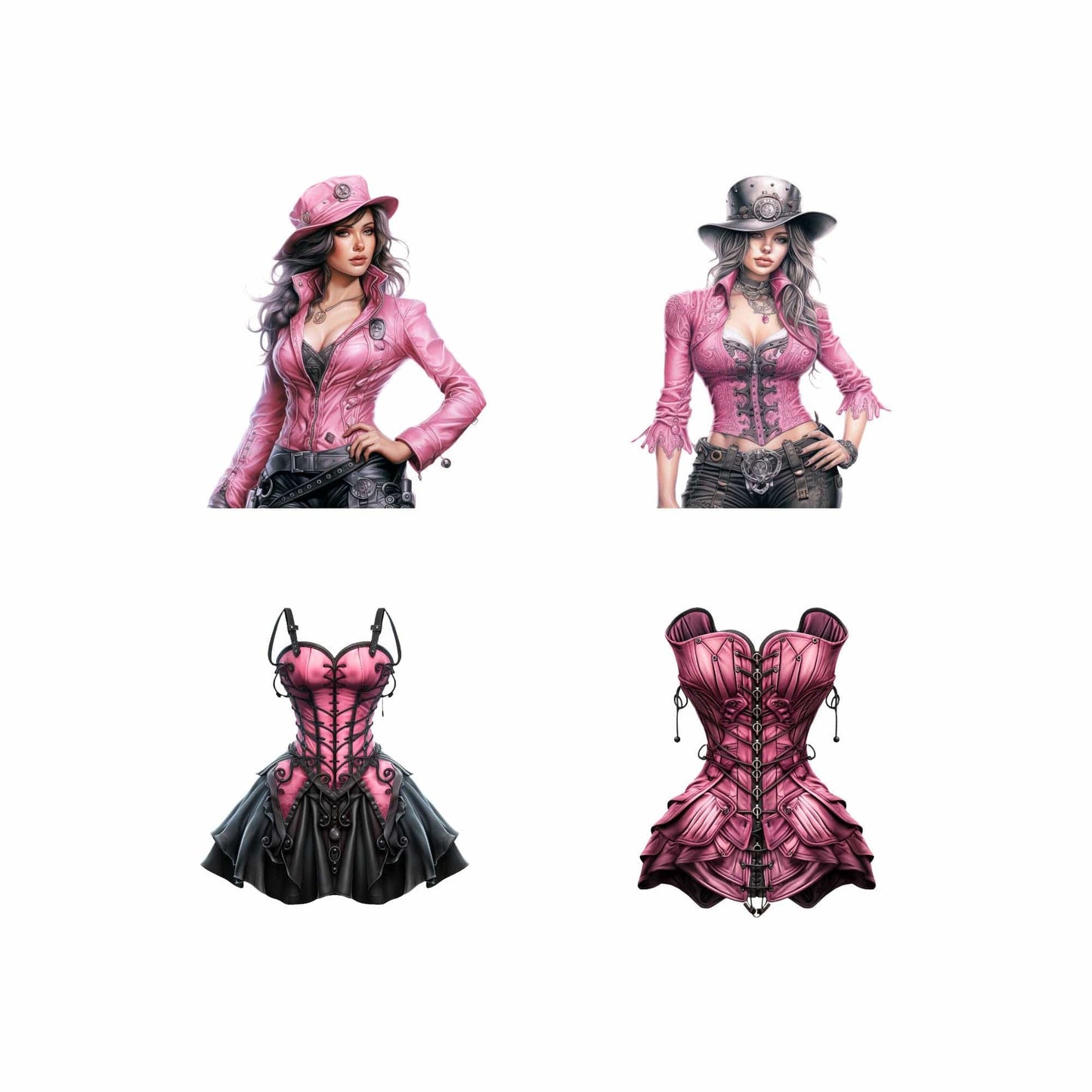 Steampunk Woman Clipart