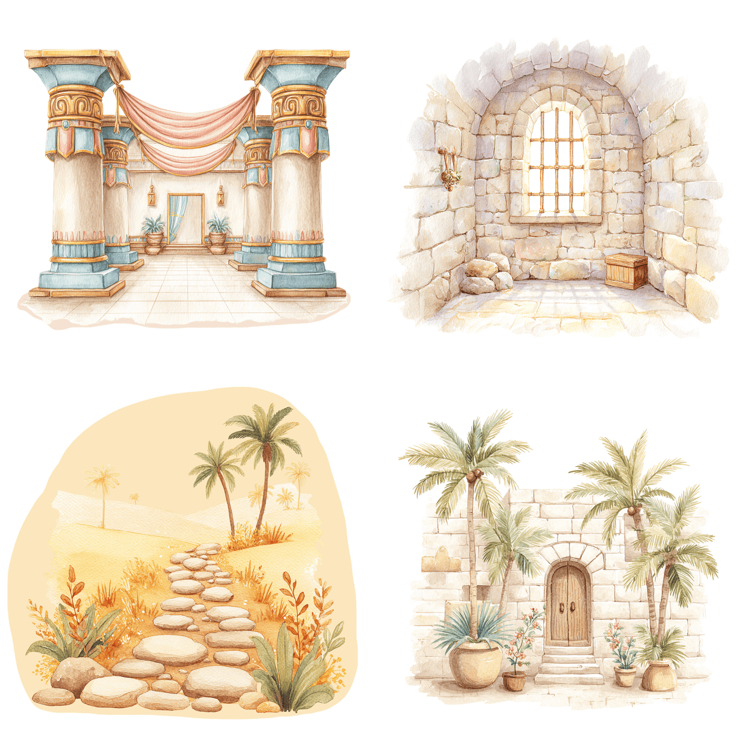 Story of Joseph Clipart – Bible Story PNG, Christian Kids Clipart, Sunday School Graphics, Commercial Use