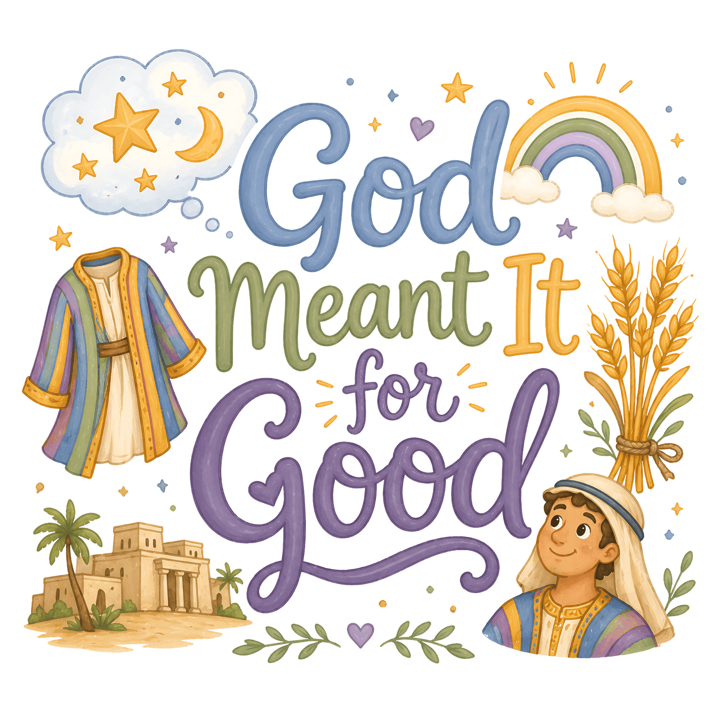 Story of Joseph Clipart – Bible Story PNG, Christian Kids Clipart, Sunday School Graphics, Commercial Use