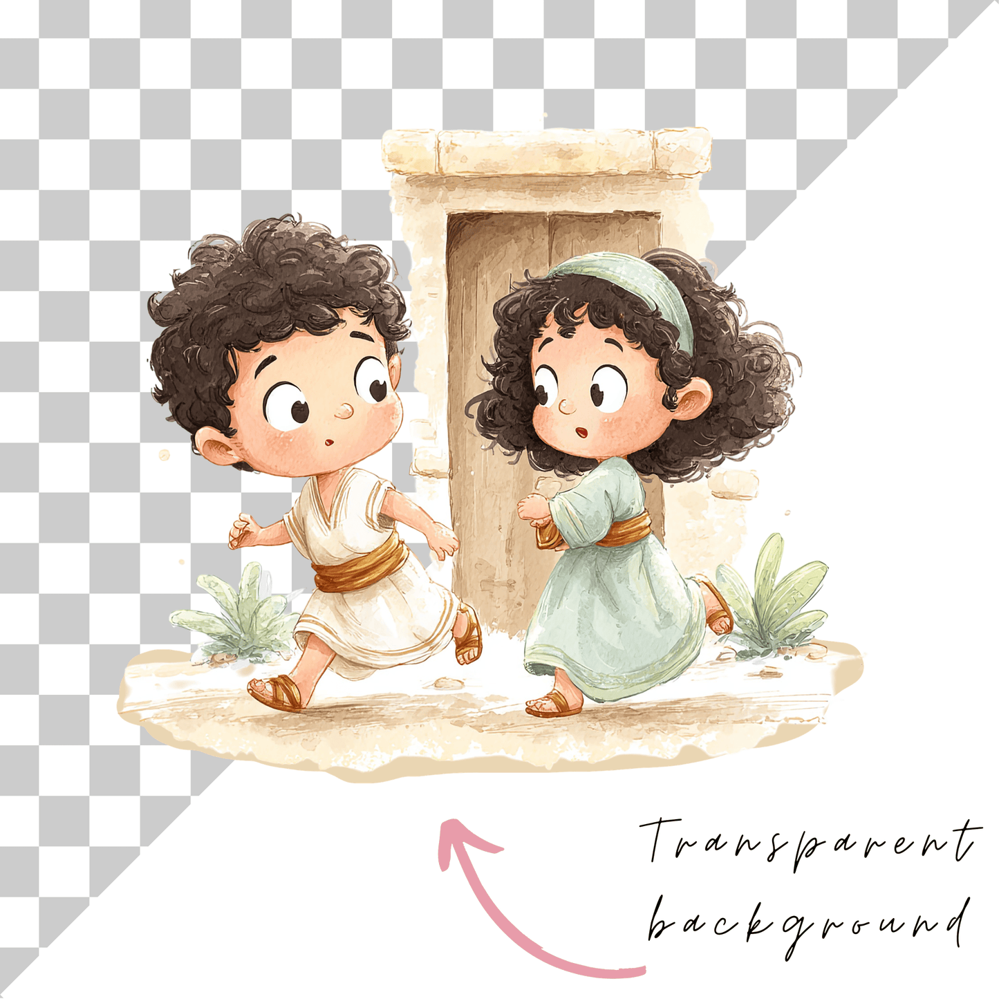 Story of Joseph Clipart – Bible Story PNG, Christian Kids Clipart, Sunday School Graphics, Commercial Use