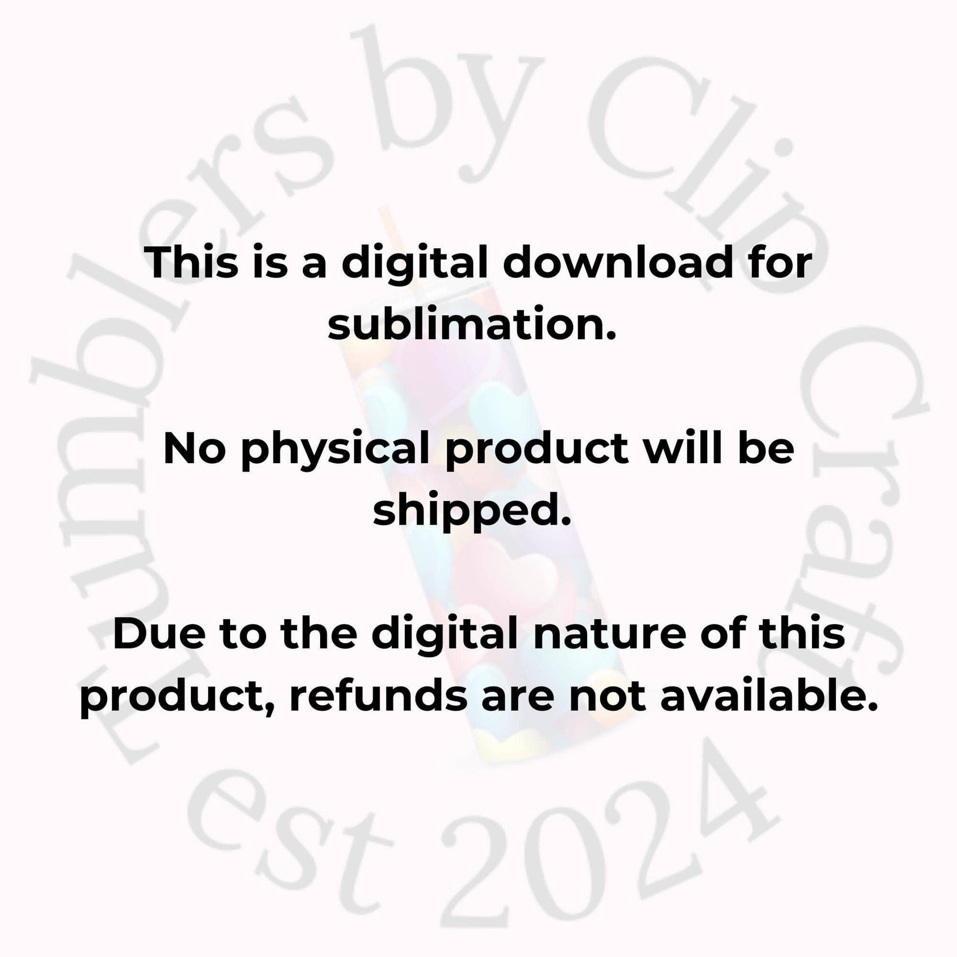 this is a digital download for sublimation no physical product will be shipped due