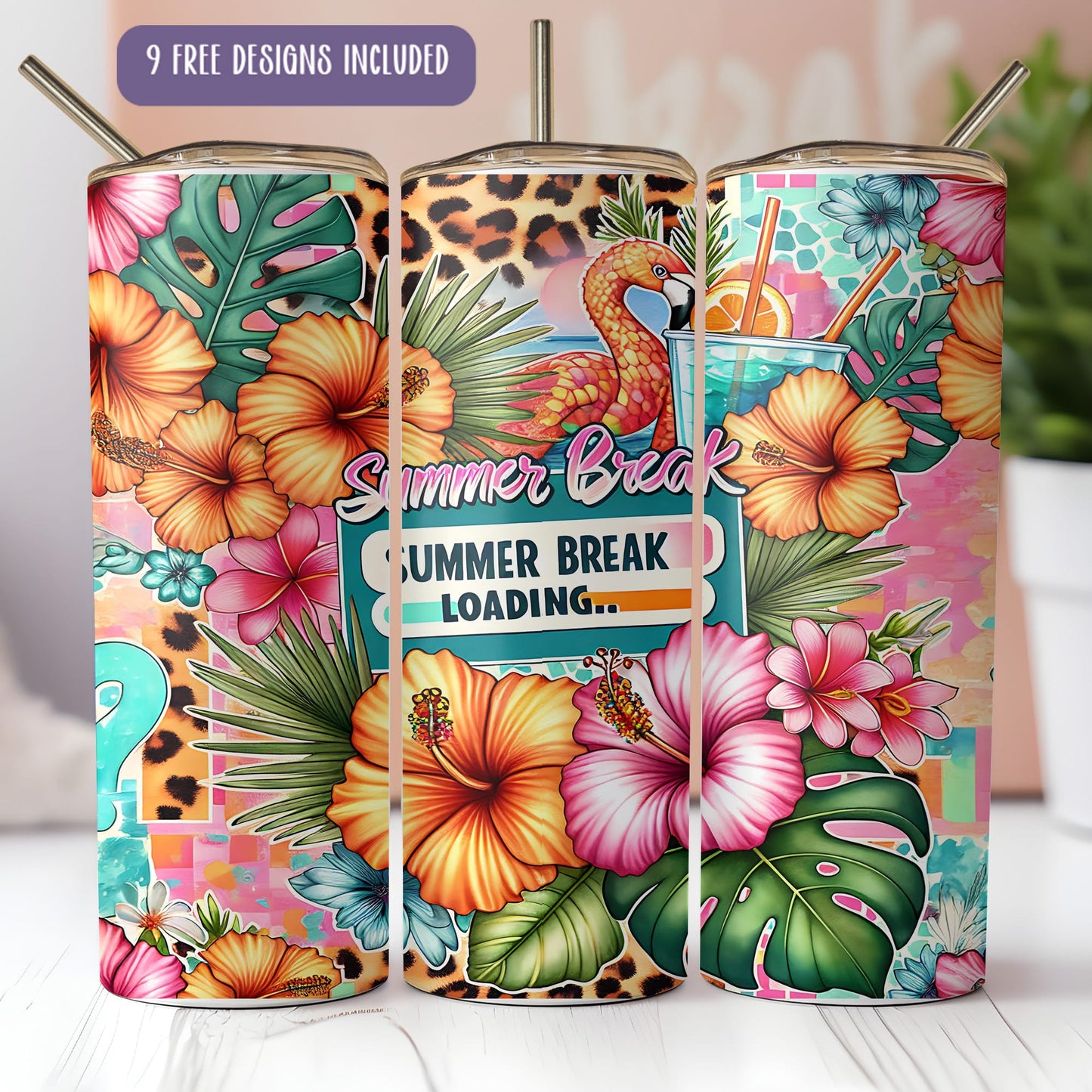 Summer Break Loading 20oz Tumbler Wrap