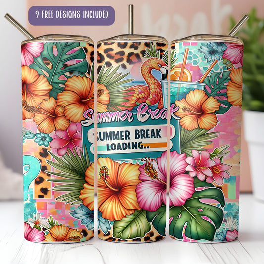 Summer Break Loading 20oz Tumbler Wrap