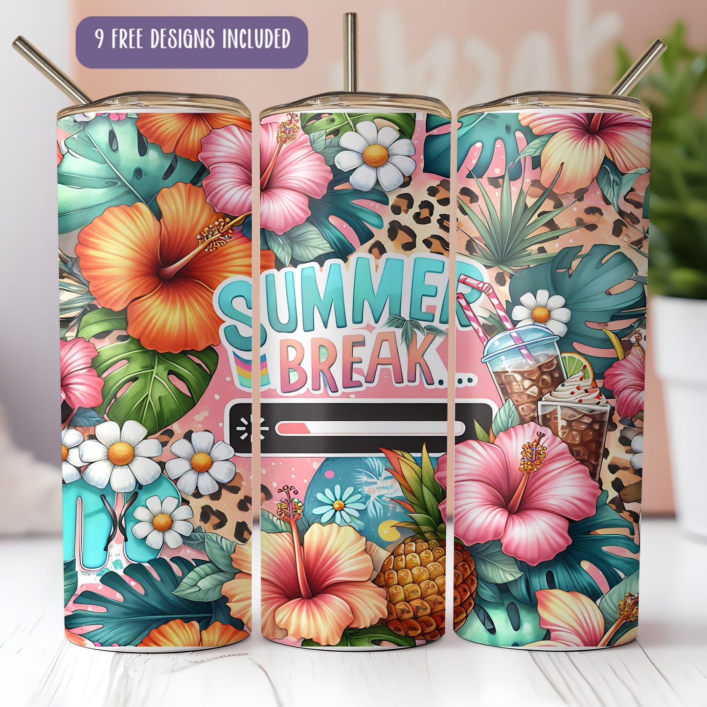 Summer Break Loading 20oz Tumbler Wrap