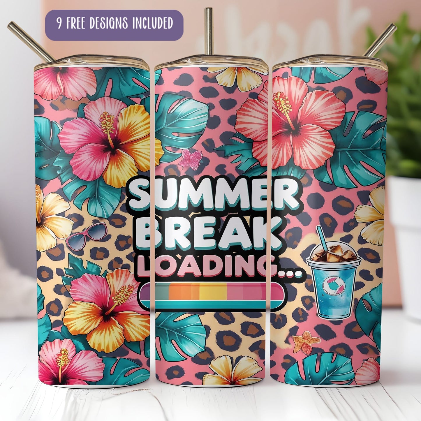 Summer Break Loading 20oz Tumbler Wrap
