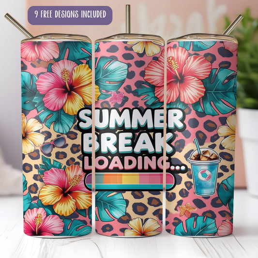 Summer Break Loading 20oz Tumbler Wrap