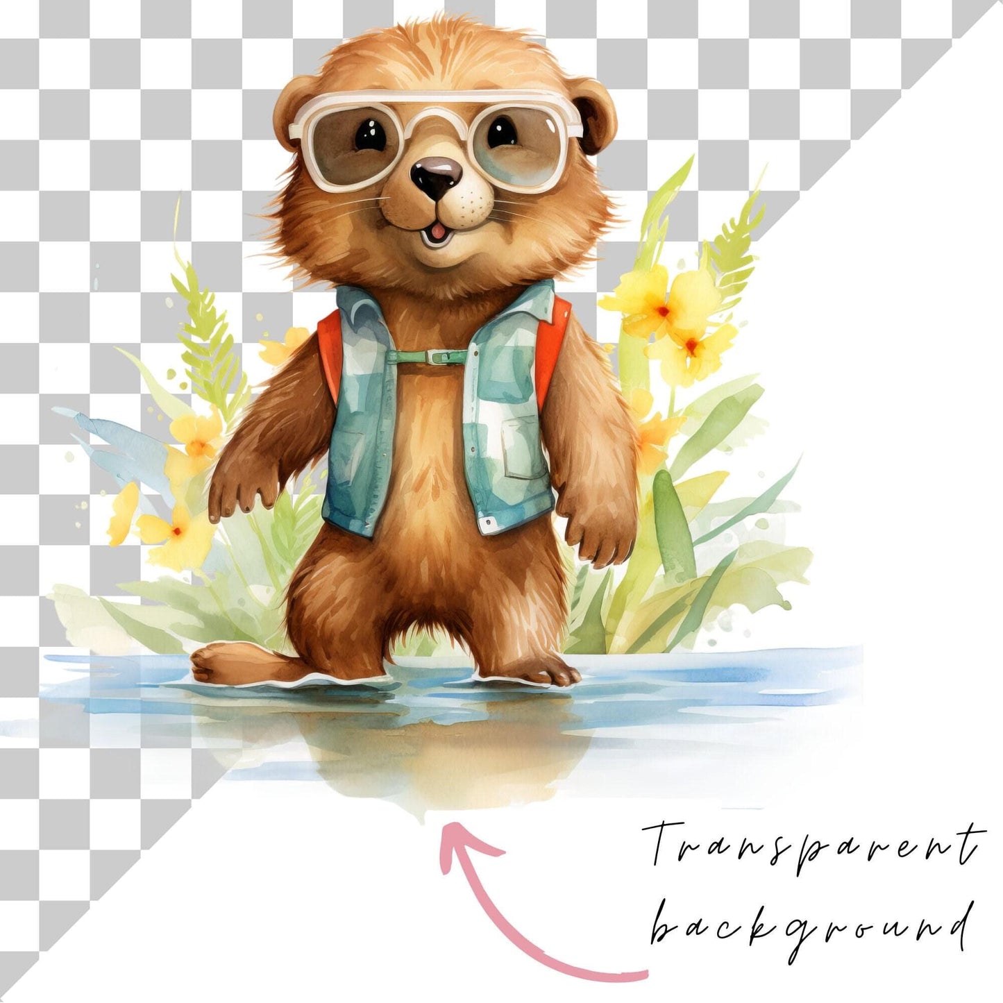 Summertime Woodland Animal Clipart
