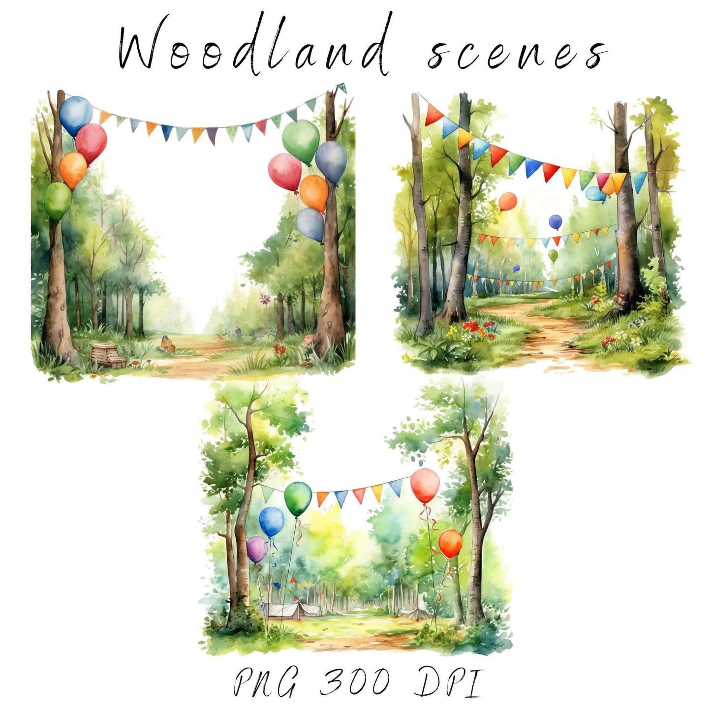 Summertime Woodland Animal Clipart