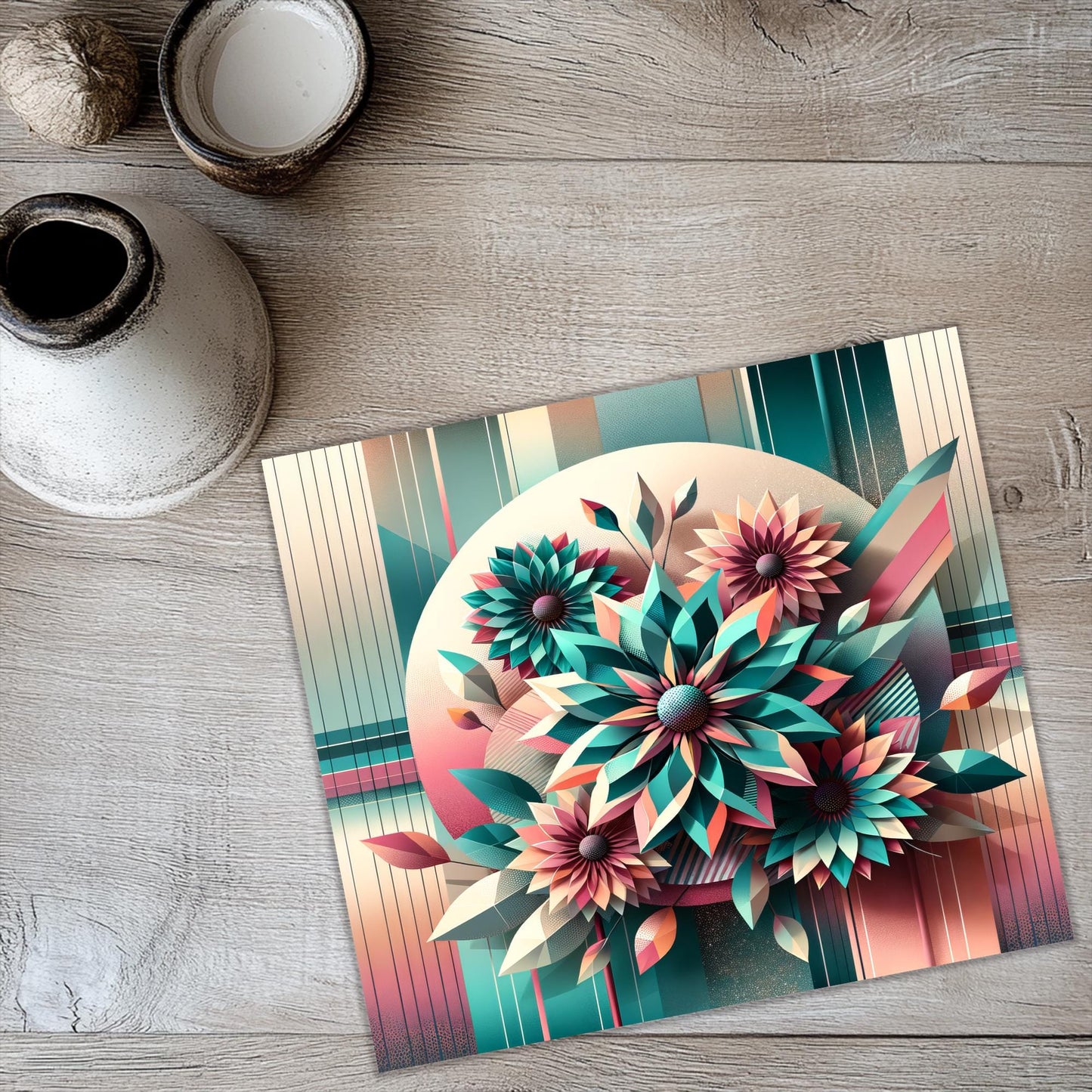 a picture of a bunch of flowers on a table