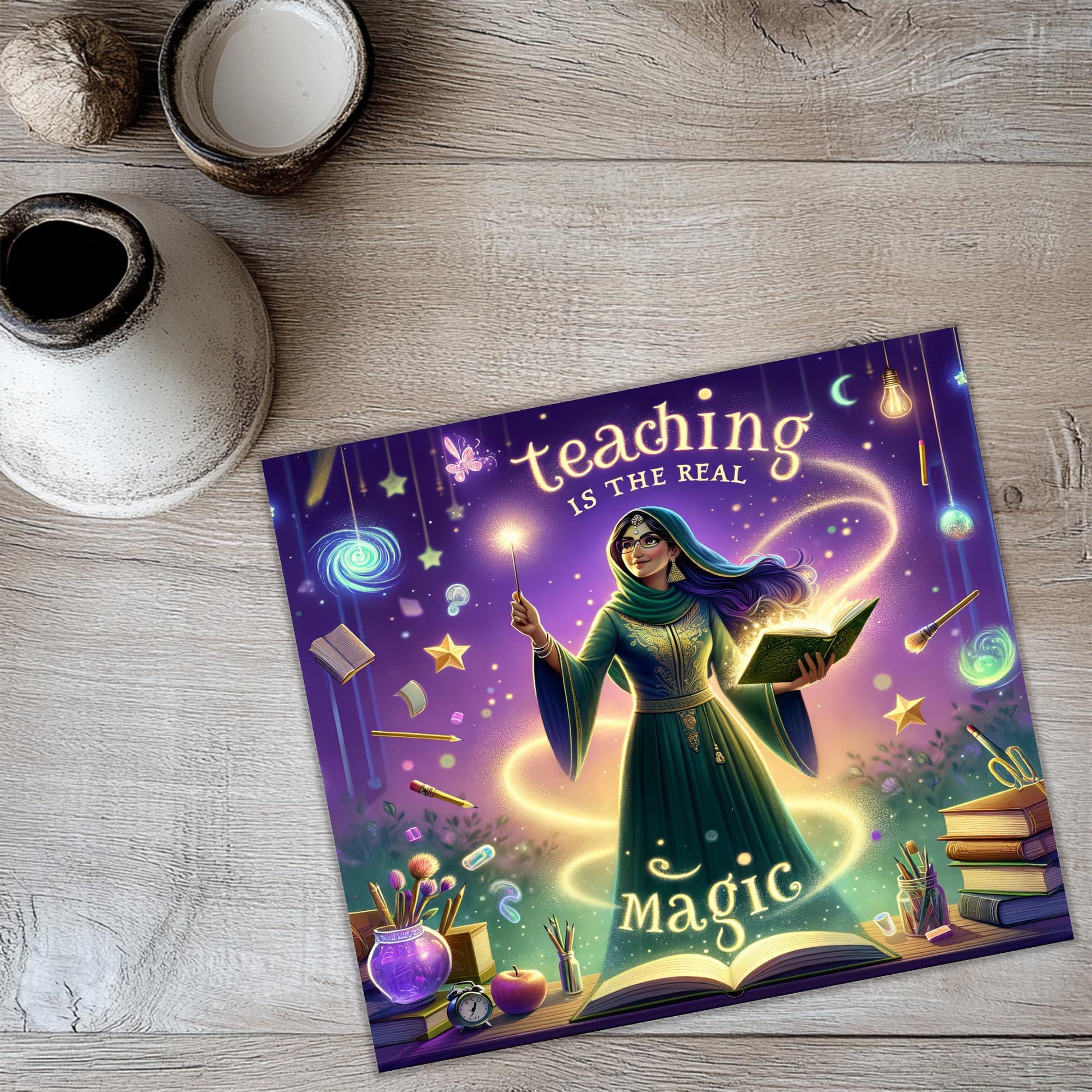 a book with a picture of a wizard on it