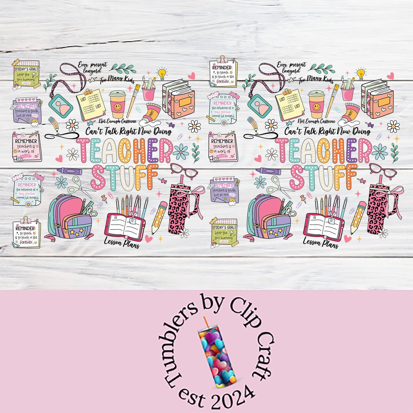 a picture of a teacher's stuff banner