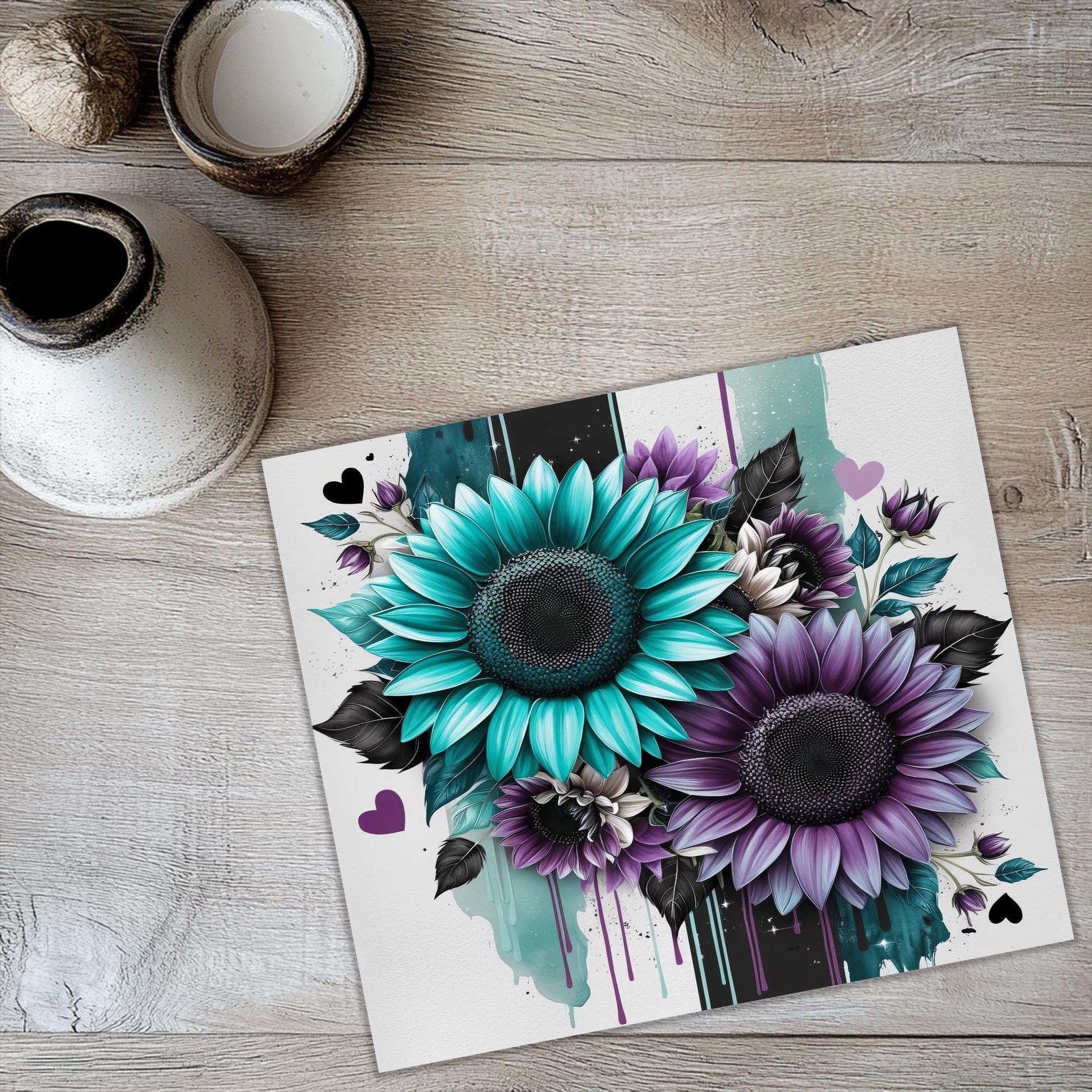 a picture of some flowers on a table