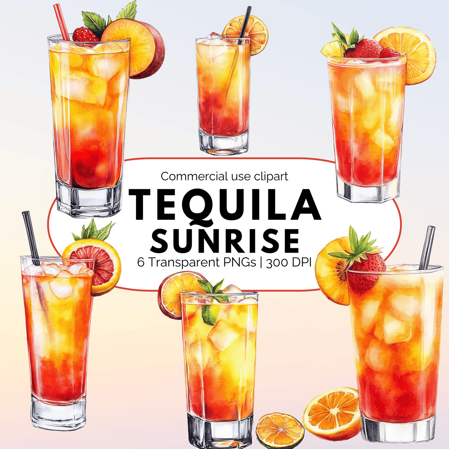 Tequila Sunrise Clipart