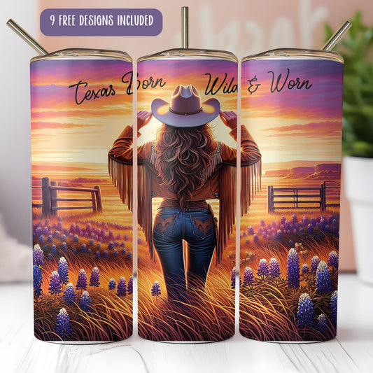 three canisters with a picture of a woman wearing a cowboy hat