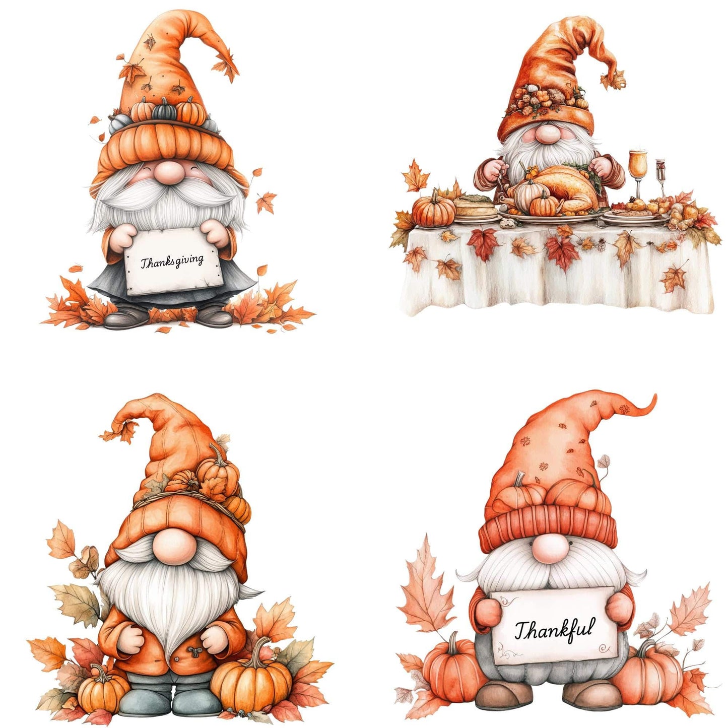 Thanksgiving Gnome Clipart
