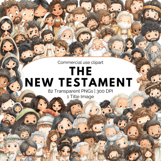The New Testament Clipart Bundle – Christian Bible PNG Graphics for Printables (Commercial Use)