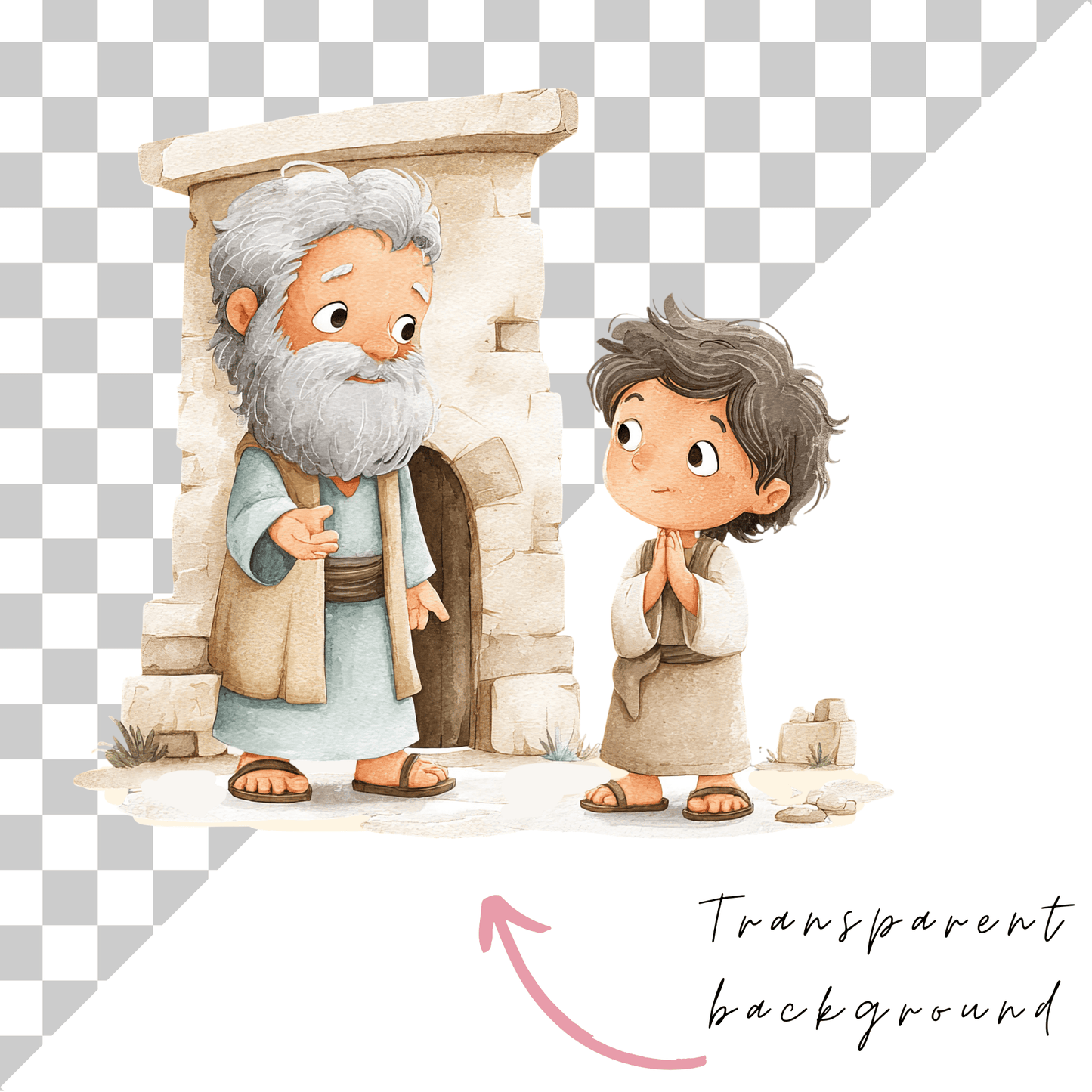 The Prodigal Son Clipart Set – 47 Bible Story PNGs (Commercial Use, Kids Christian Printables)