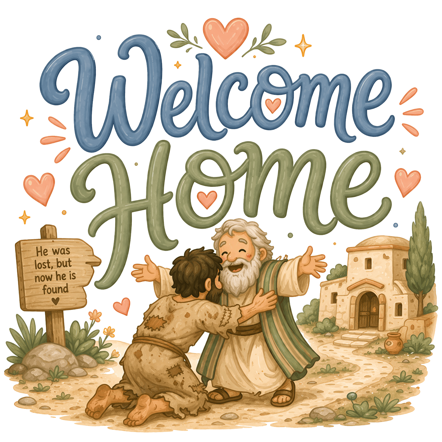 The Prodigal Son Clipart Set – 47 Bible Story PNGs (Commercial Use, Kids Christian Printables)