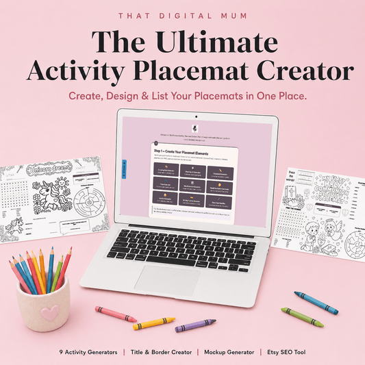 The Ultimate Activity Placemat Creator™ | Build & Sell Kids Printable Placemats