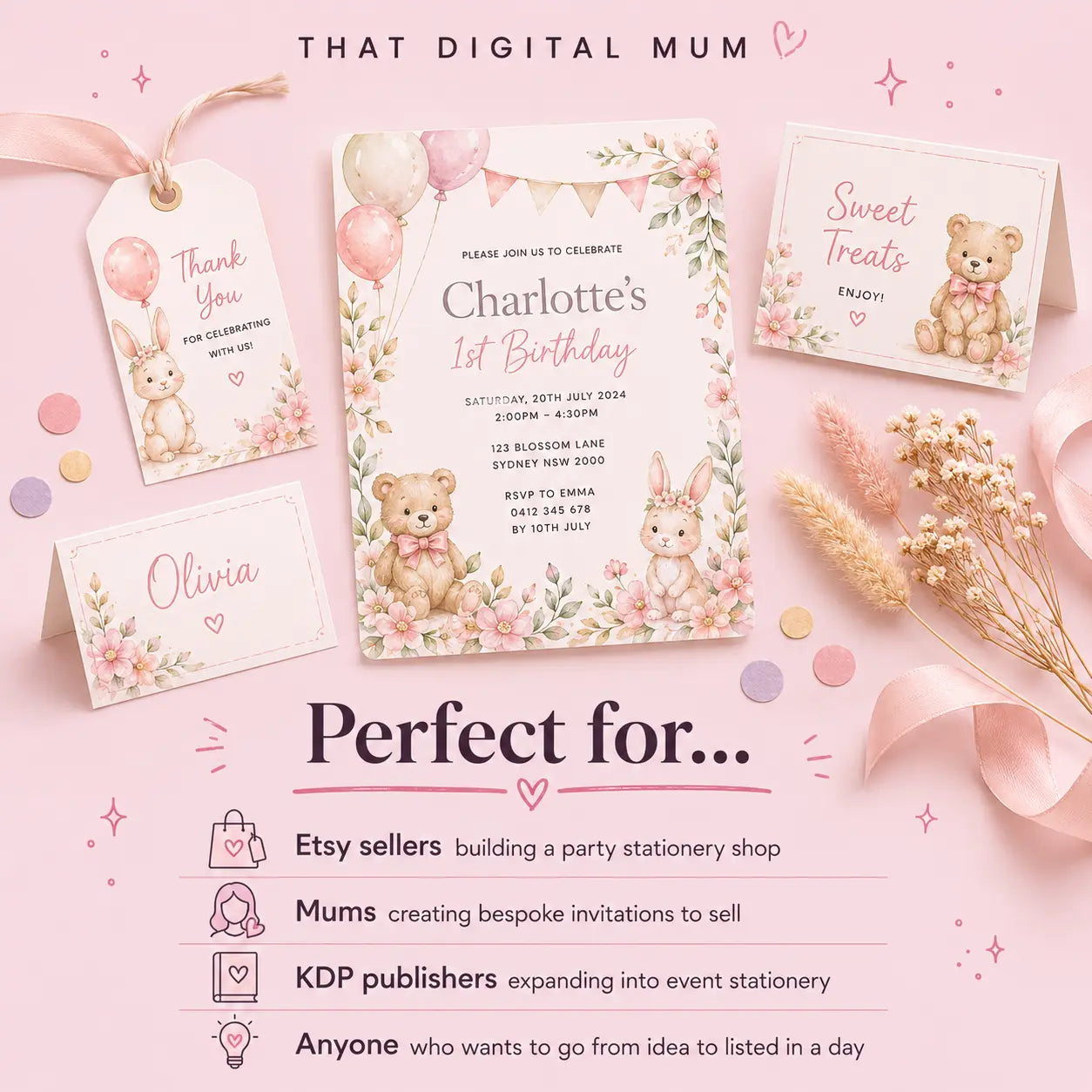 The Ultimate Kid’s Event Stationery Creator | Design & Sell Baby Shower & Birthday Party Suites on Etsy