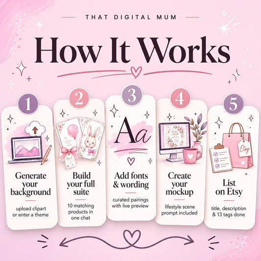 The Ultimate Kid's Event Stationery Creator — Design & Sell Baby Shower & Birthday Party Suites | AI Prompt Generator Tool | Etsy Seller Resource