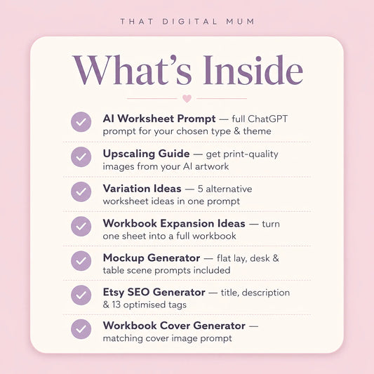 The Ultimate Kids Educational Worksheet Creator | AI Prompt Generator for Etsy & KDP Sellers