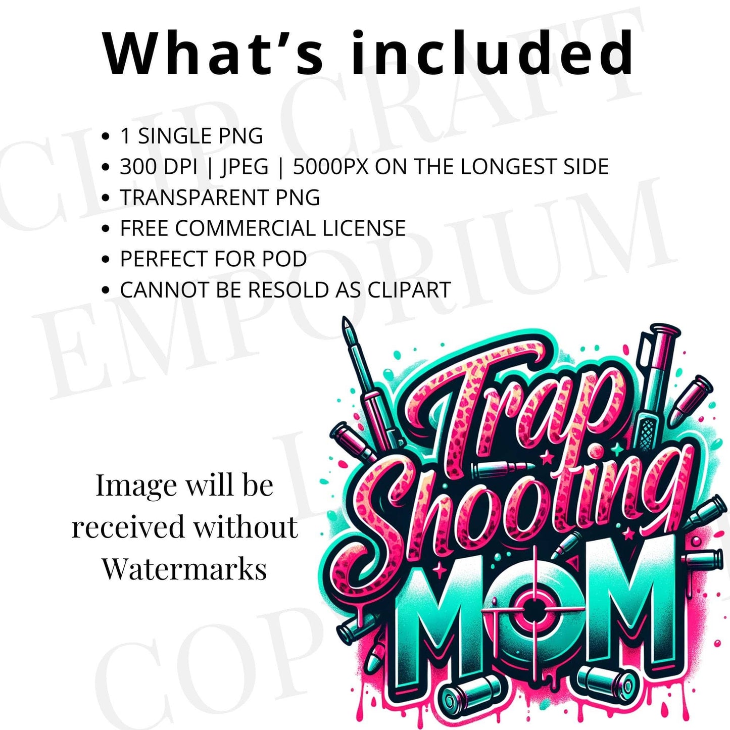 Trap Shooting Mom PNG