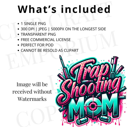 Trap Shooting Mom PNG