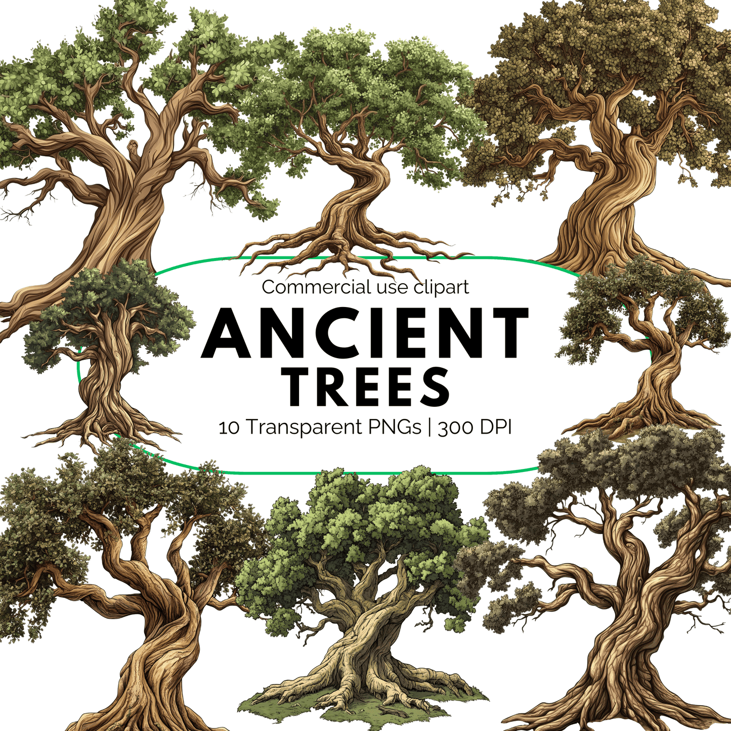 Tree With Roots Clipart