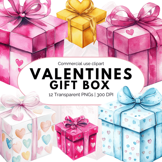 Valentine's Gift Box Clipart