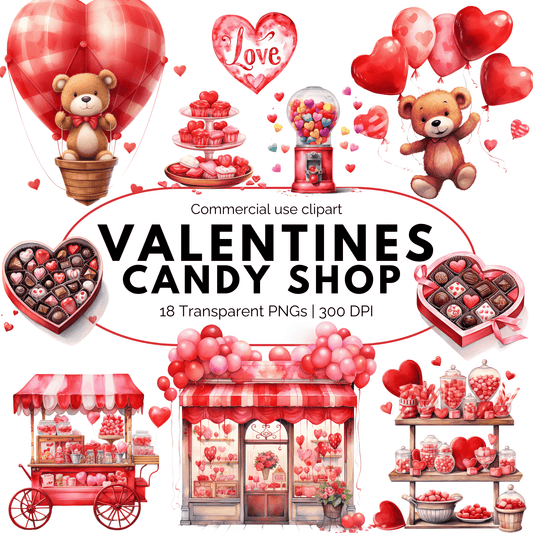 Valentines Candy Shop Clipart