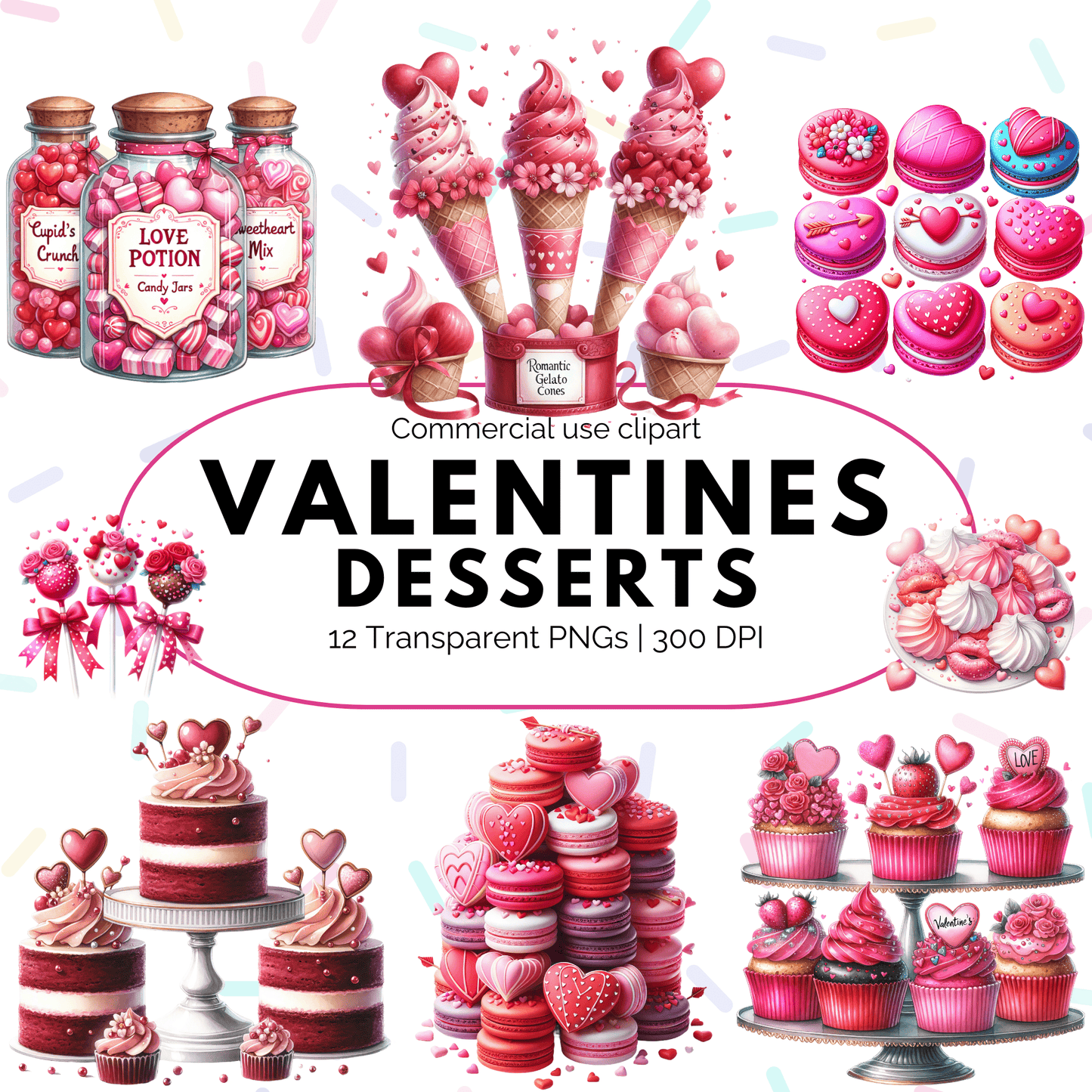 Valentines Desserts Clipart