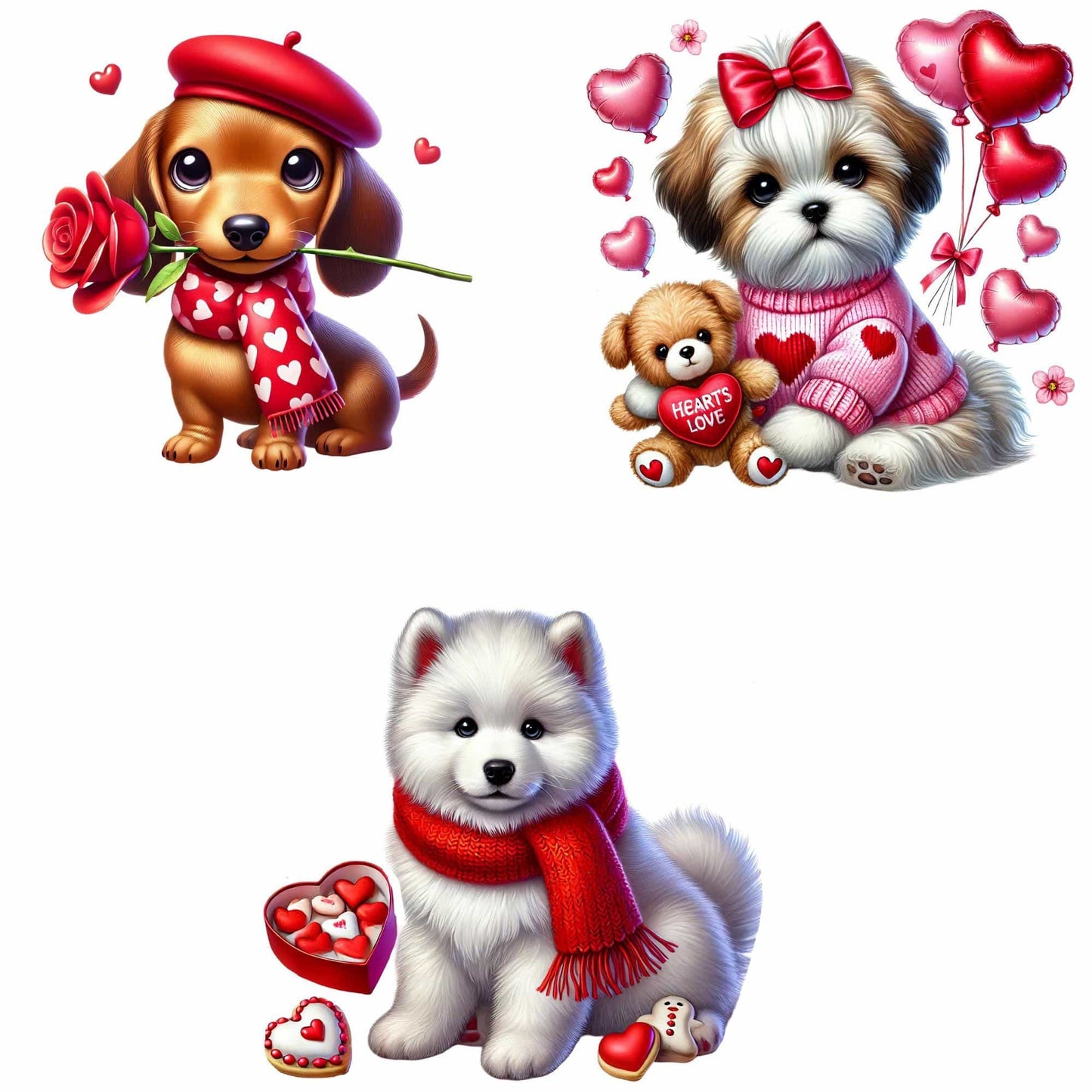 Valentines Dogs Clipart