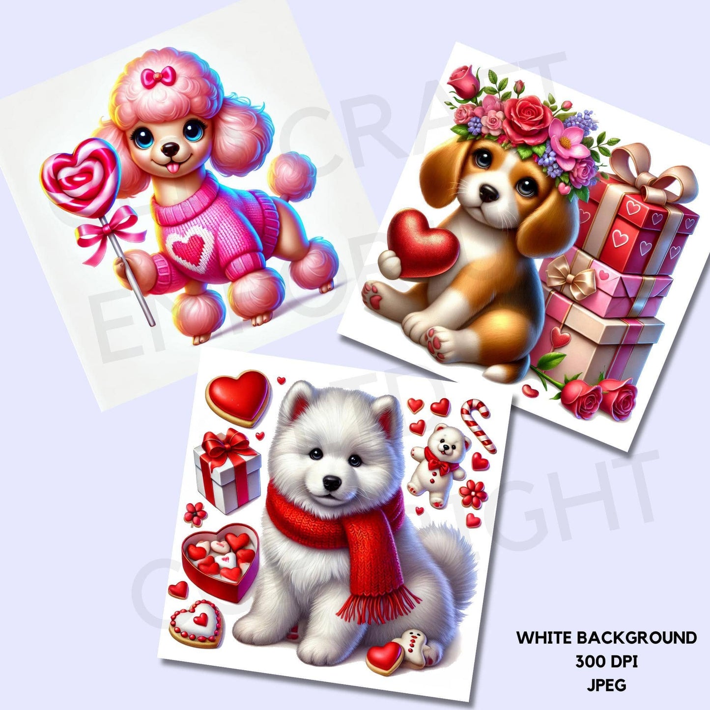 Valentines Dogs Clipart