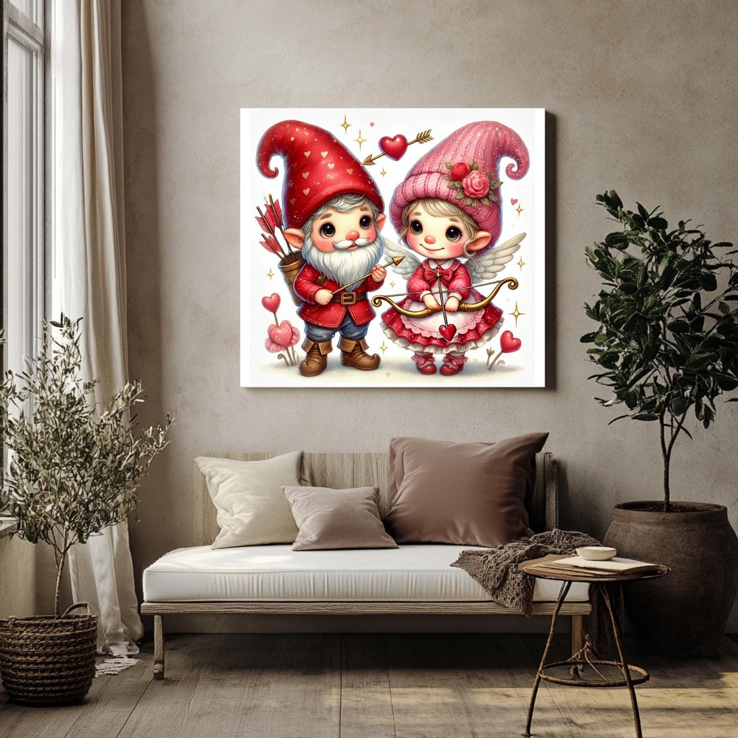 Valentines Gnome Couples Clipart