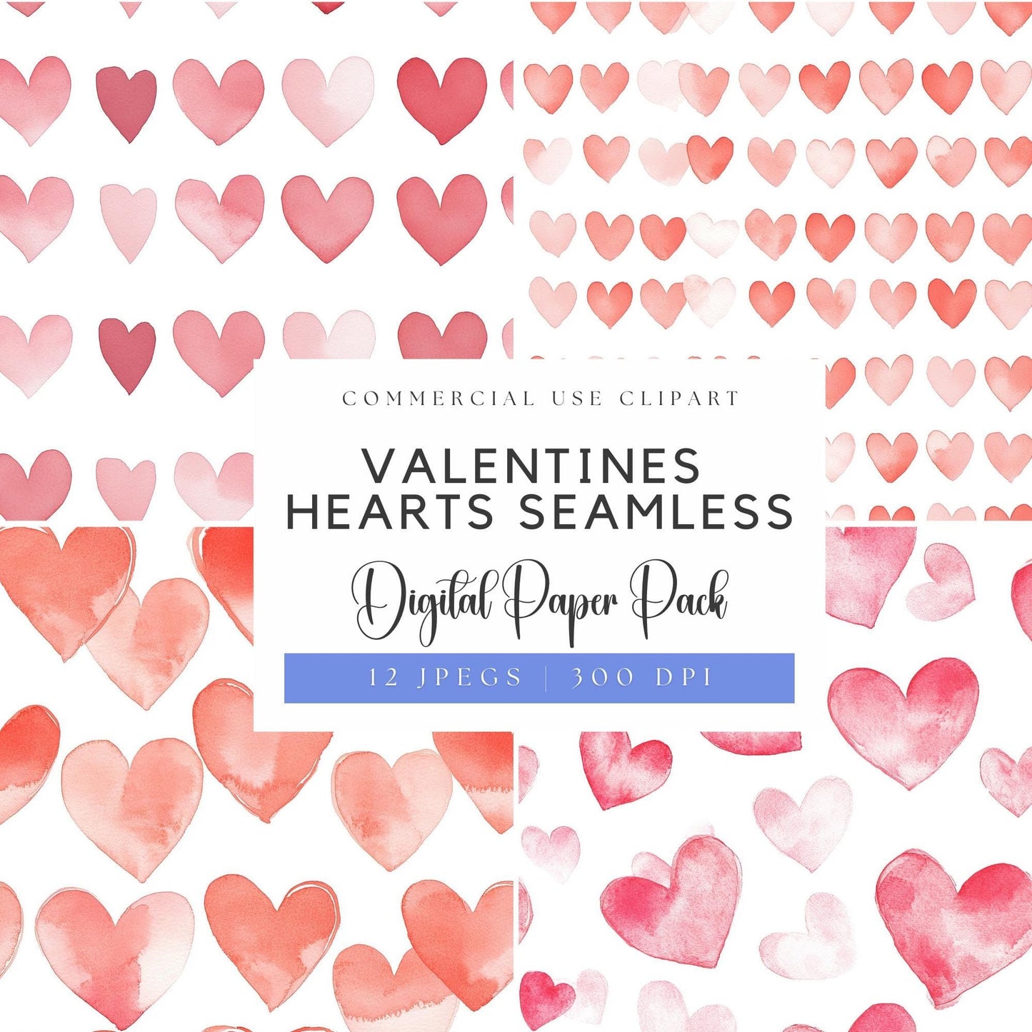Valentines Hearts Seamless Pattern
