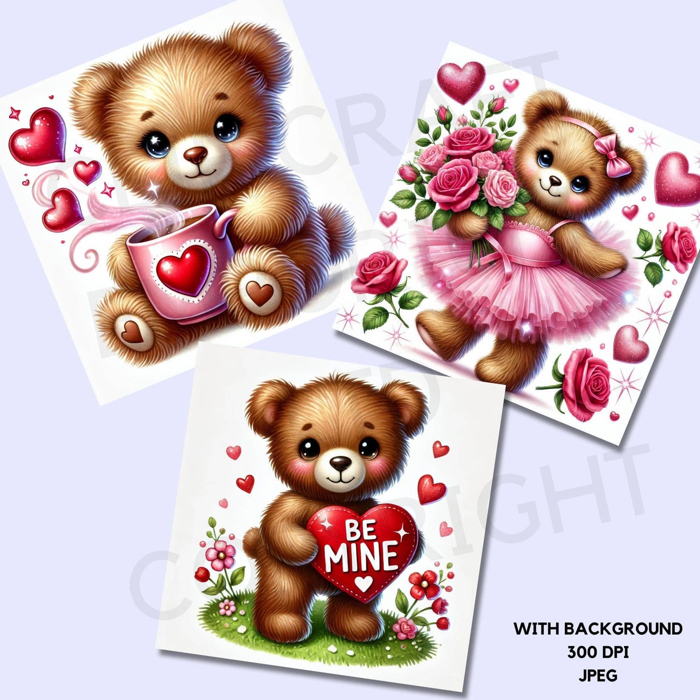 Valentines Teddy Bear Clipart