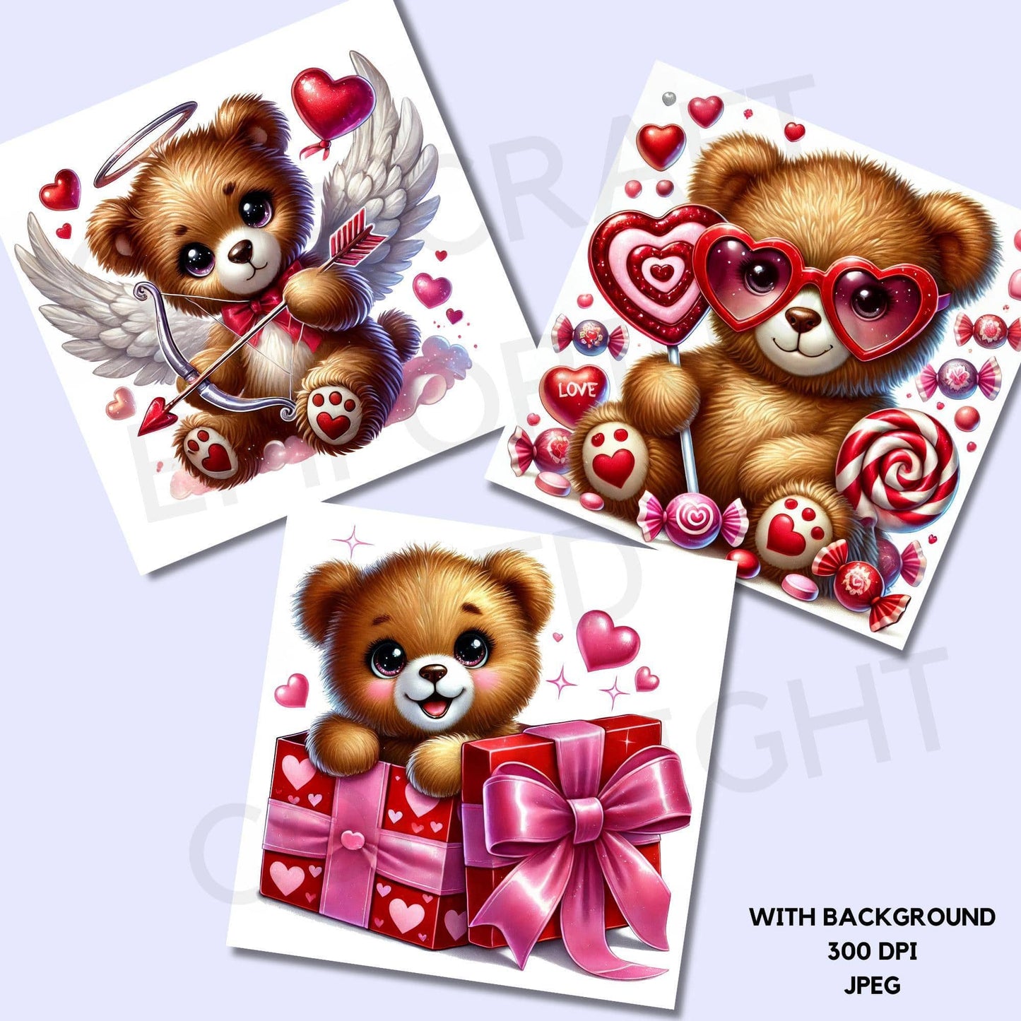 Valentines Teddy Bear Clipart