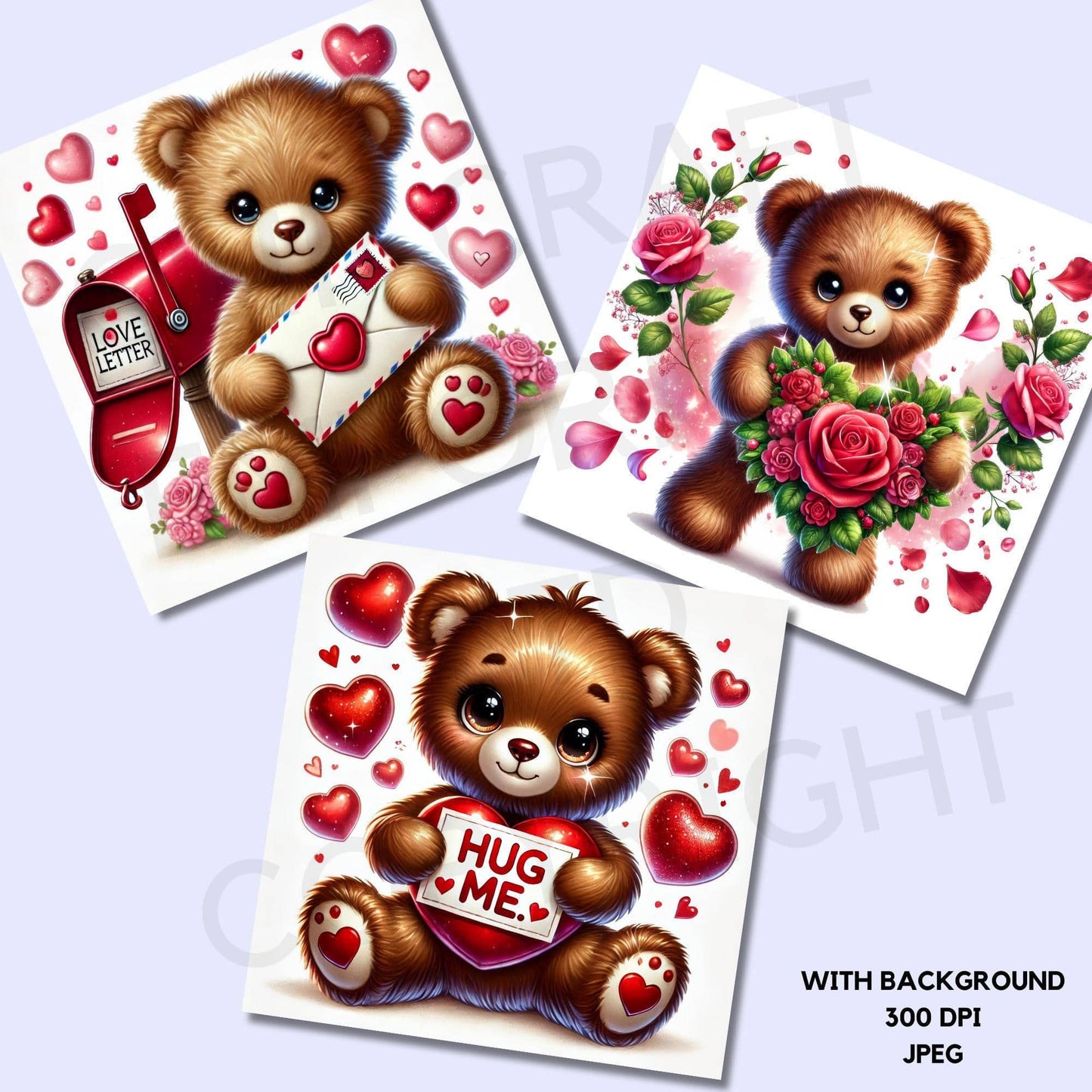 Valentines Teddy Bear Clipart
