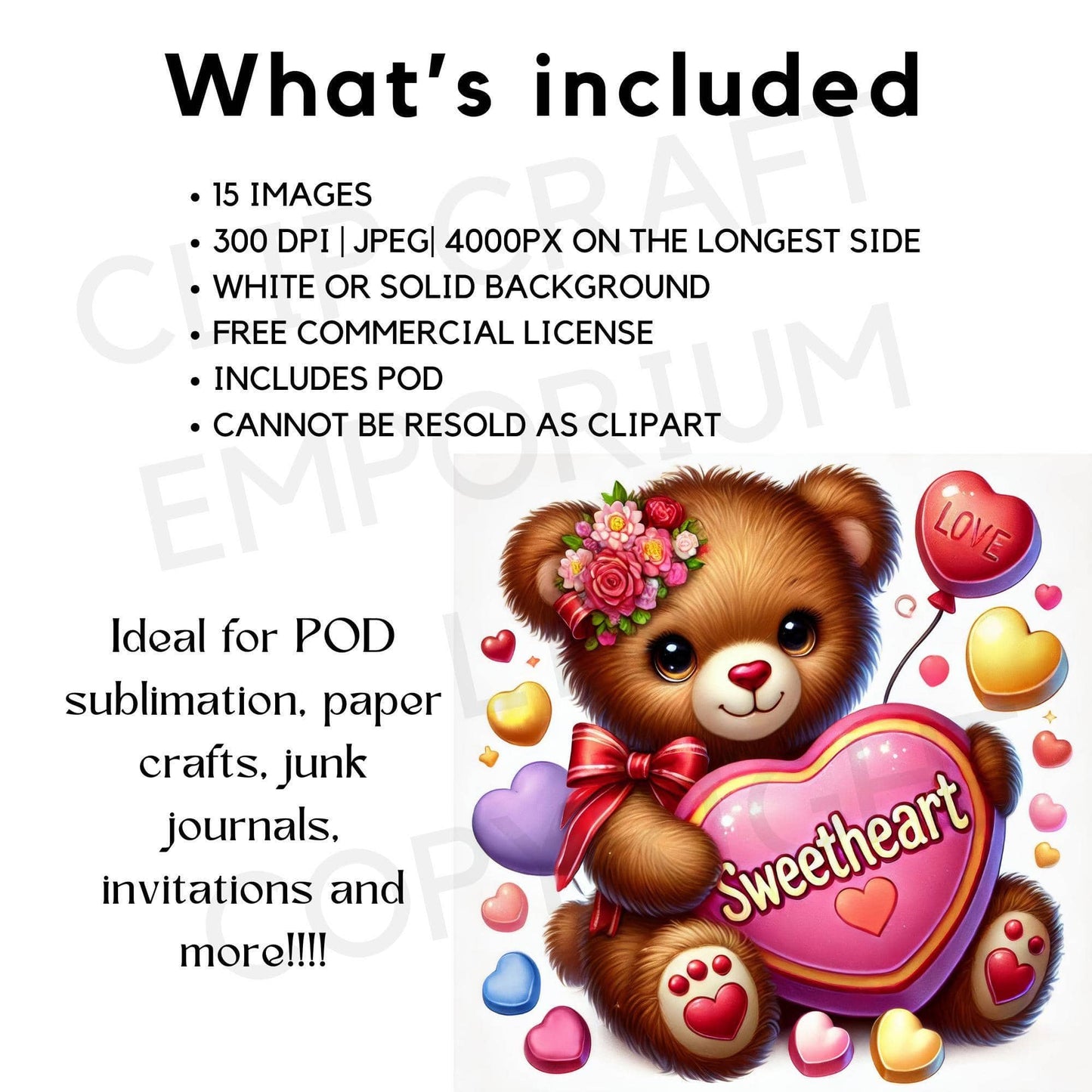 Valentines Teddy Bear Clipart