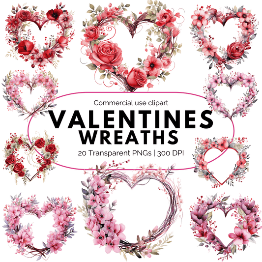 Valentines Wreath Clipart