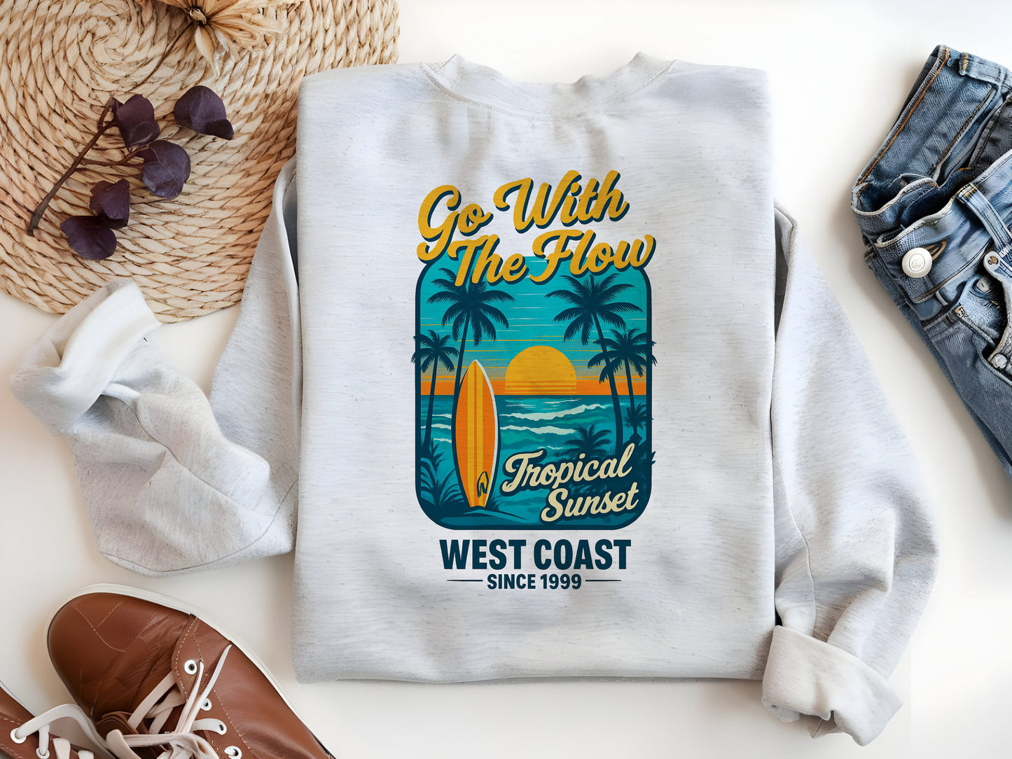 Vibrant retro Go with the flow