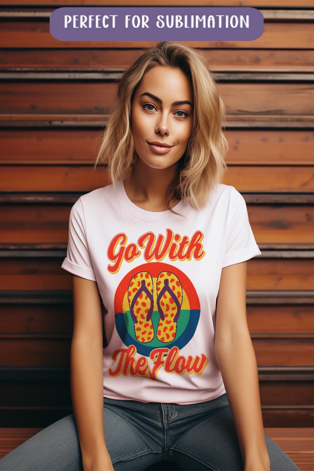 Vibrant retro Go with the flow