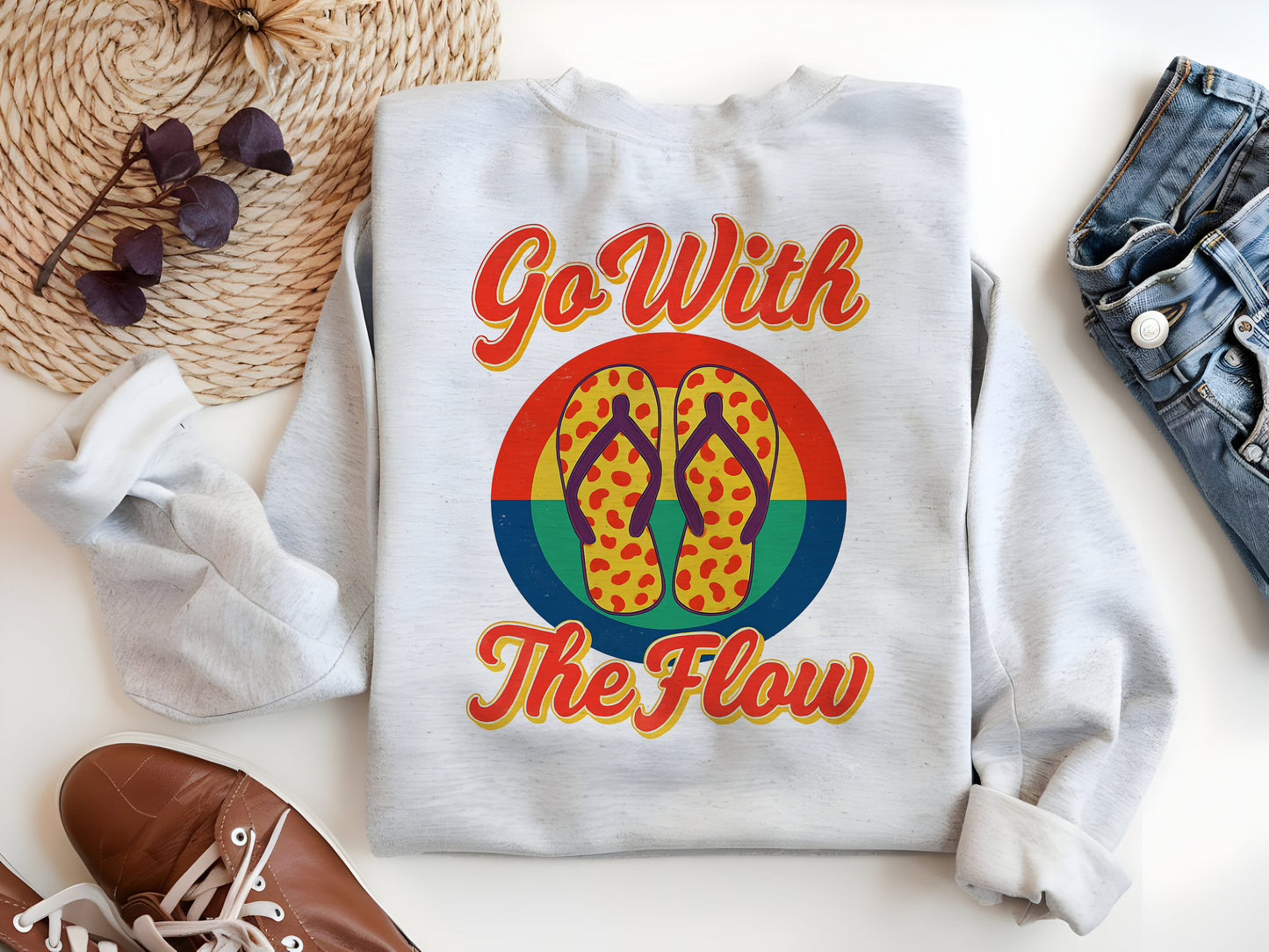 Vibrant retro Go with the flow